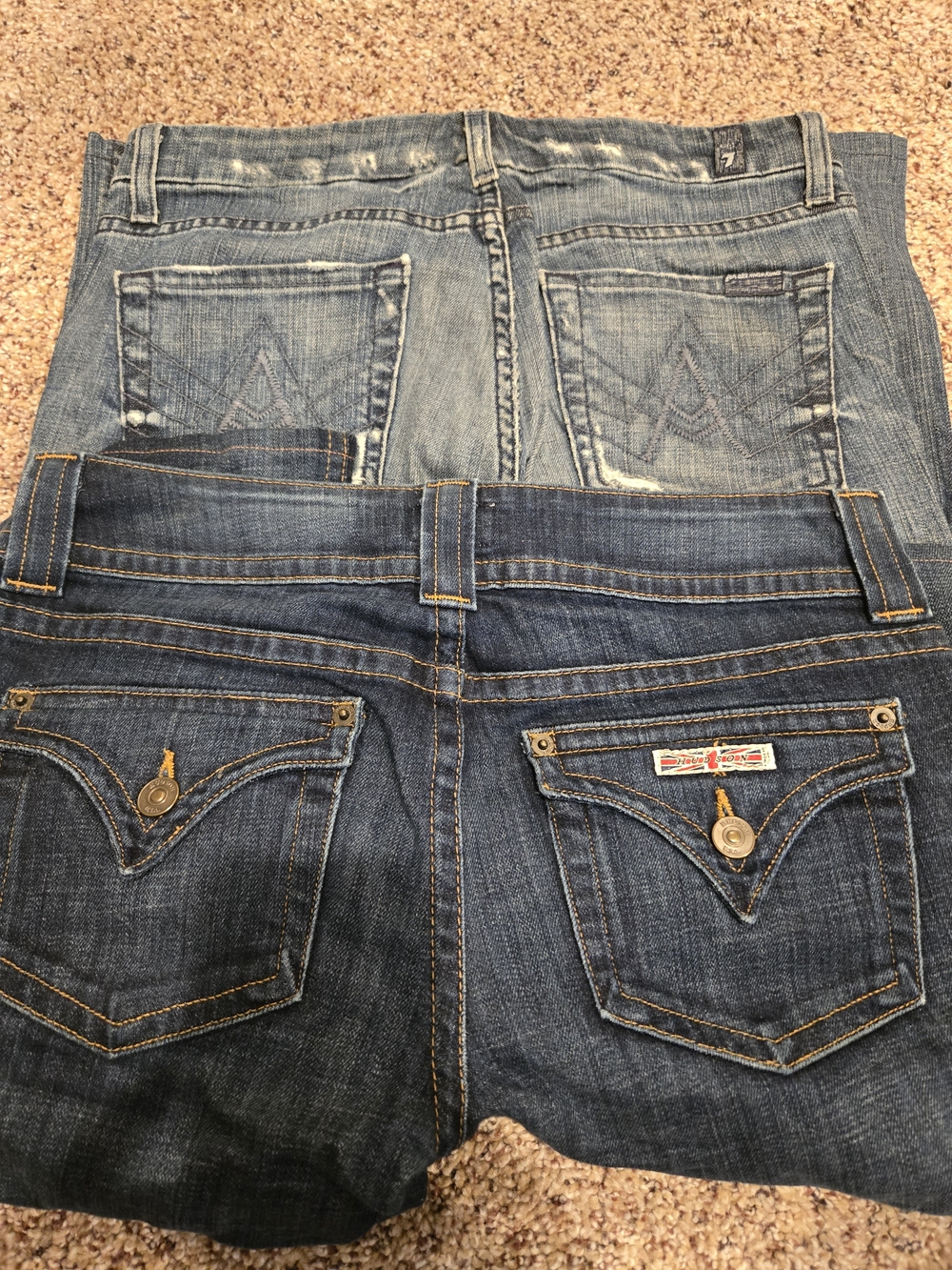 Hudson And 7 For All Man Kind Jeans Bootcut Jeans- Bundle Of 2